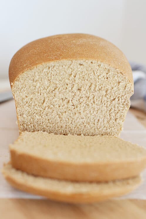 White whole wheat bread slices