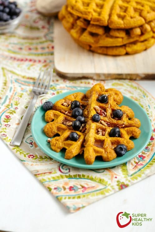 Pumpkin Waffles Recipe. A great way to boost breakfast!