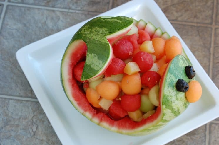 Super simple and easy steps to make this watermelon whale.