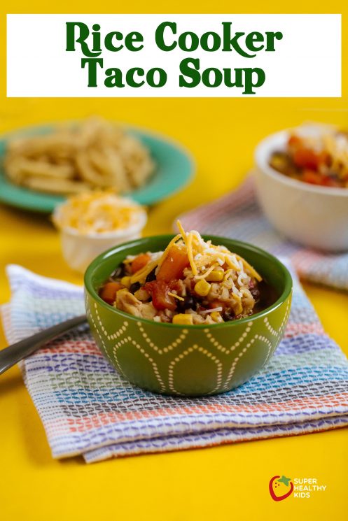 Taco Soup in the Rice Cooker. We love this way of cooking taco soup! Perfect bridge between crockpot and stove top, when you only have 45 minutes you can't be in the kitchen!