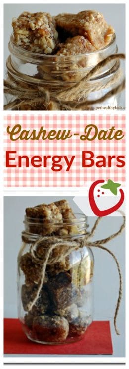 cashew date bars - homemade lara bars