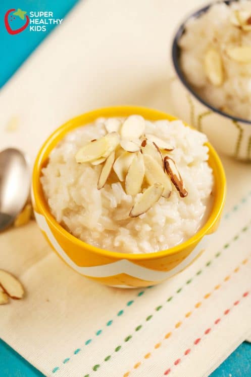 Almond Coconut Rice Pudding. Dessert that leaves you feeling satisfied and not sick!