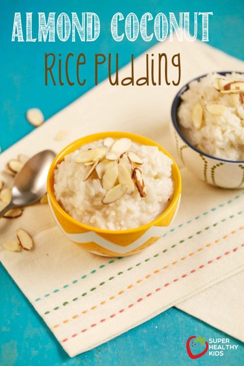 Almond Coconut Rice Pudding. Dessert that leaves you feeling satisfied and not sick!