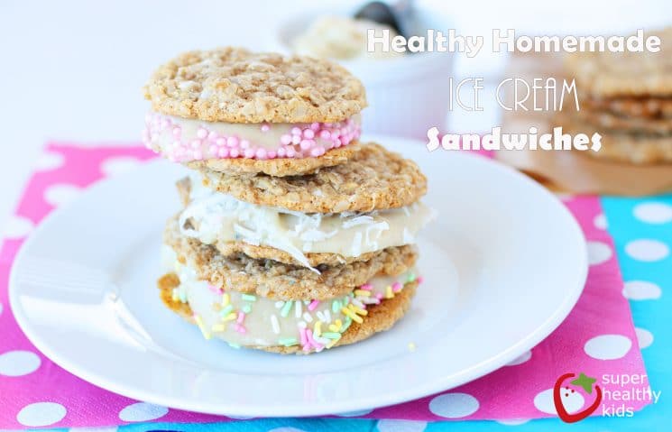 Healthy Homemade Ice Cream Sandwiches. Not only are these ice cream sandwiches healthier, but they taste better than storebought ones too!! (and not just because of this incredible cookie recipe!)