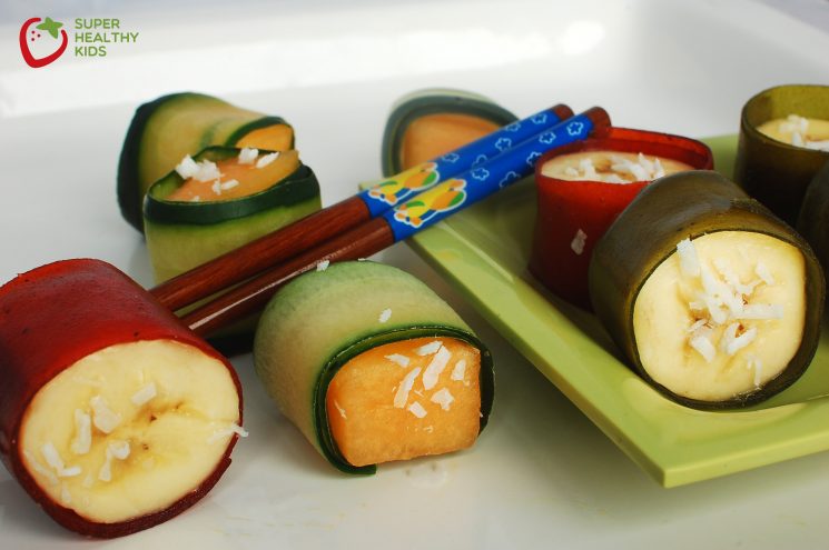 Party Food: Fruit Sushi. These make a great after-school snack!