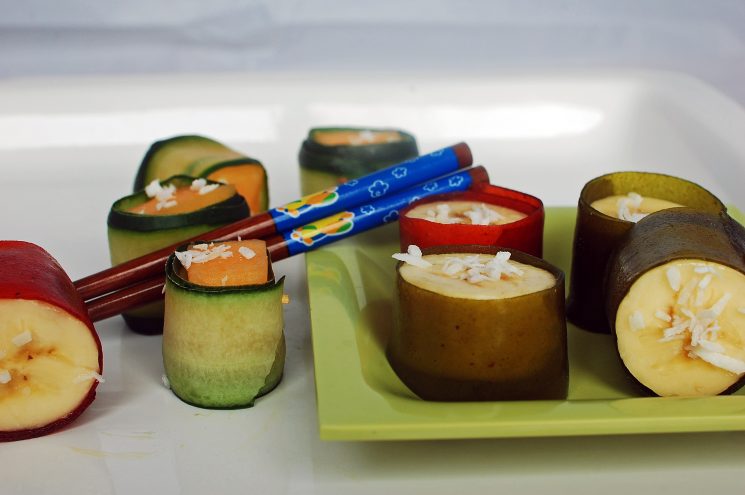 Party Food: Fruit Sushi. These make a great after-school snack!