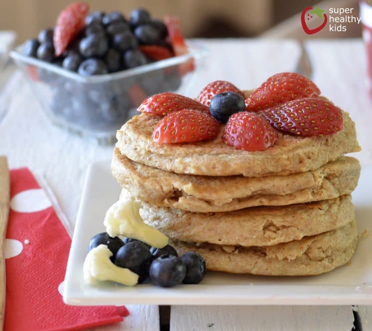 Fluffy Cauliflower Pancakes. Make your kids favorite food & increase vitamin C, fiber, and antioxidants!