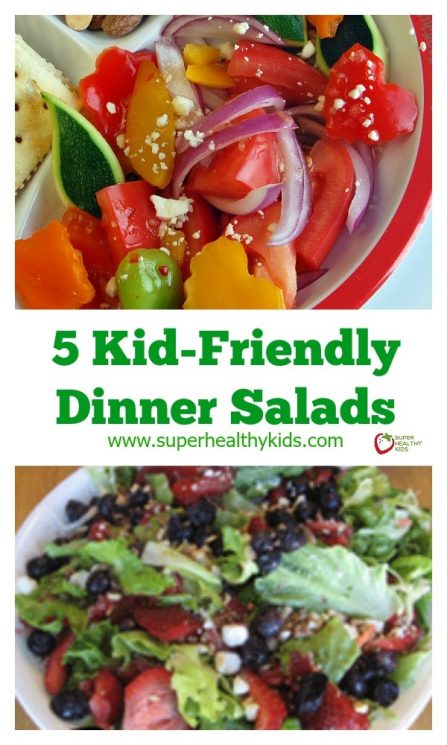 FOOD - Irresistible Kid Friendly Dinner Salads. These irresistible, kid friendly salads are the perfect side to any dinner! https://www.superhealthykids.com/5-kid-friendly-dinner-salads-so-you-can-lsquo-be-a-star-rsquo/