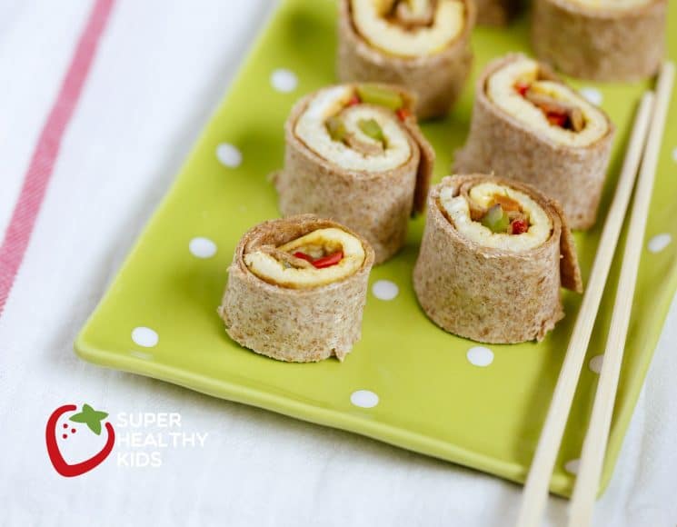 Breakfast Burrito Bites. With bell peppers, eggs, and whole wheat tortillas, these burrito bites are the perfect breakfast for your kids.