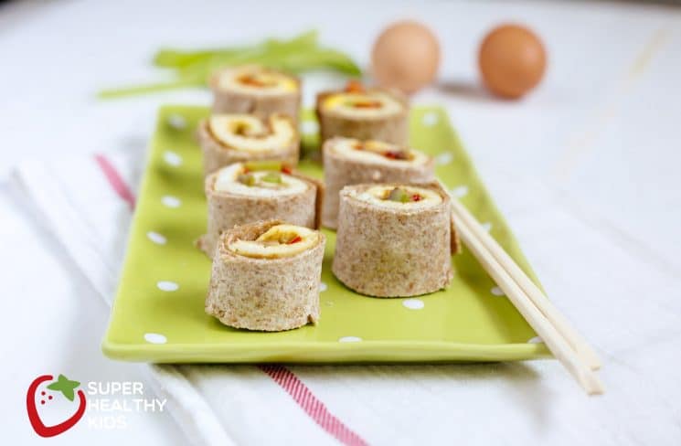 Breakfast Burrito Bites. With bell peppers, eggs, and whole wheat tortillas, these burrito bites are the perfect breakfast for your kids.