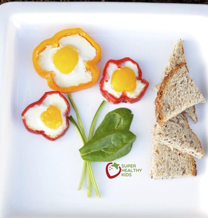 Egg in a Red Bell Pepper. A fun way to eat eggs...with some extra veggies, too!