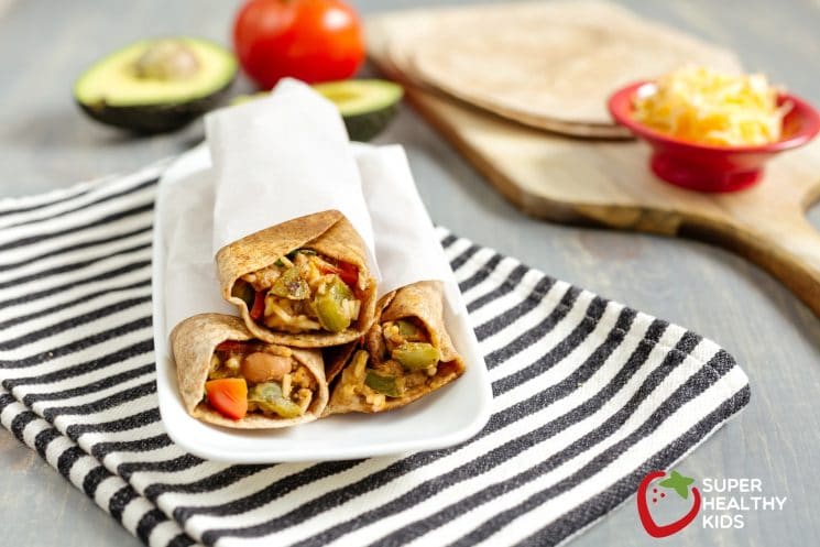 Veggie Burritos: Dinner-To-Go. Burrito recipe for a dinner idea when you are on the go!