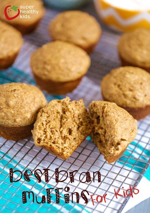 Best Bran Muffin Recipe for Kids. High fiber ingredient in these muffins make them a great choice for breakfast!