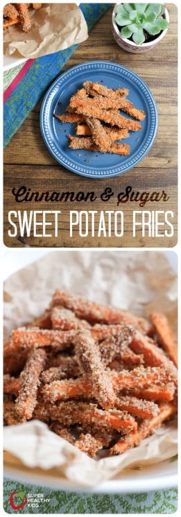 FOOD - Cinnamon and Sugar Sweet Potato Fries | Super Healthy Kids | Food and Drink https://www.superhealthykids.com/extra-sweet-sweet-potato-fries/