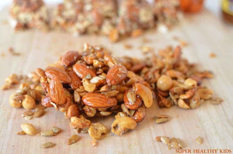 Sweet Nut Clusters Recipe. Crunchy, sweet, and full of healthy nuts- this snack is one we make more often than any other!