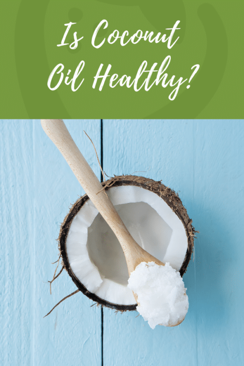 spoon full of coconut oil with a raw half coconut. Is it healthy?