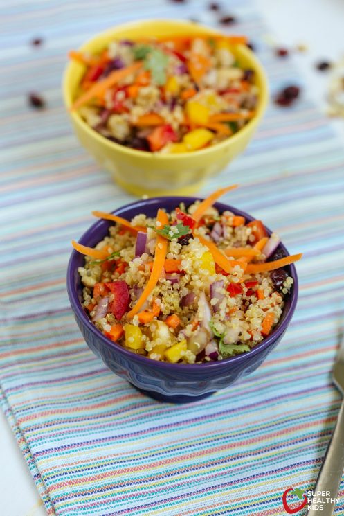 Summer Quinoa Salad. Fresh, packed with nutrition and can be a main dish or a side! www.superhealthykids.com