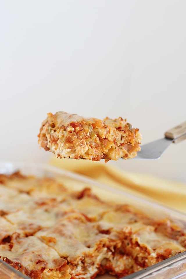 This vegetable lasagna is flavorful, hearty and perfect for a weeknight meal where the veggies are already included! Vegetable Lasagna