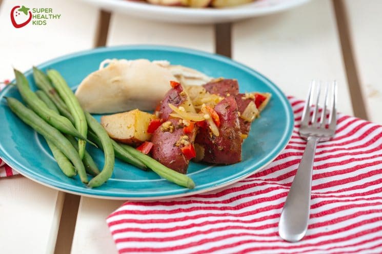 Crockpot Italian Potatoes- Easy Dinner! This is my go-to dinner on busy weeknights!