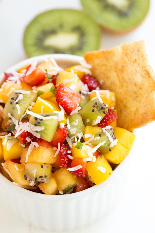 If you are hosting a New Year's Eve party or just celebrating at home, it is always fun to have a variety of tasty finger foods for the little's to munch on while you wait for the countdown! Tropical Salsa