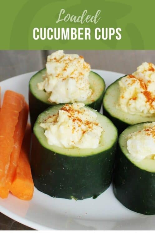 Loaded cucumber cups.