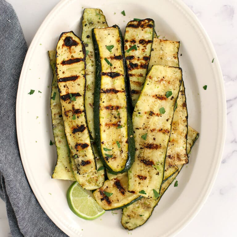Grilled Zucchini with Lime Marinade - Super Healthy Kids