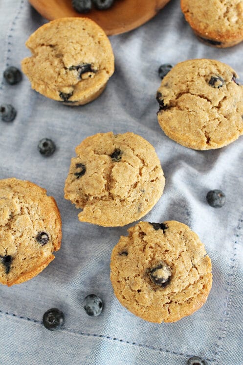 whole wheat blueberry muffins