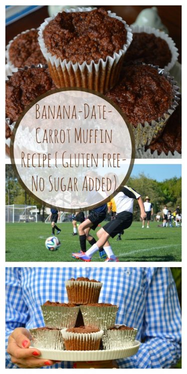 Banana-Date-Carrot Muffin Recipe {Gluten free- No Sugar Added)