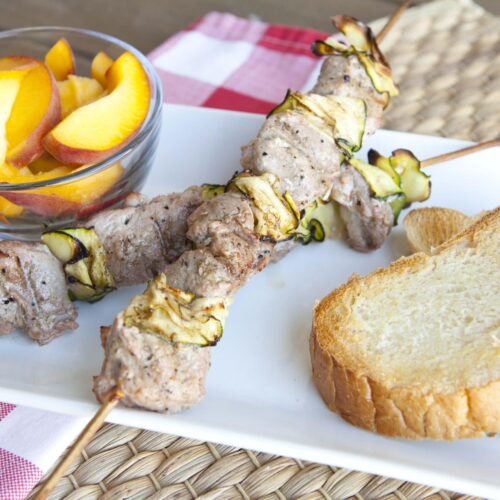 Grilled Pork and Zucchini Kabobs Super Healthy Kids