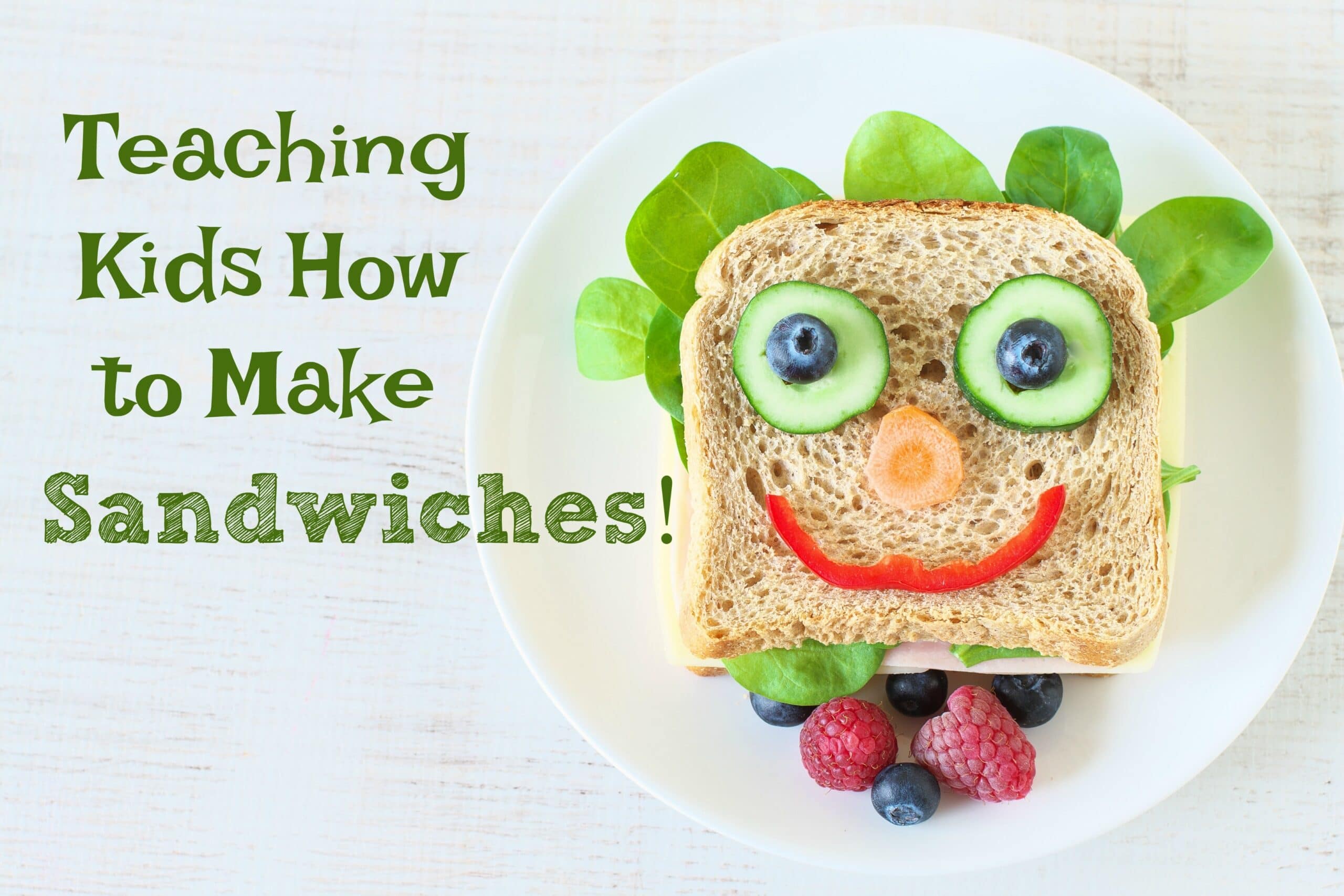 Free Kids Cooking Lessons Teaching Kids How to Make Sandwiches with a printable 