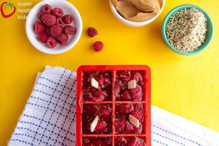 Frozen Peanut Butter Berry Pops. PB & J Popsicles! The tastiest way to enjoy a perfect combination!