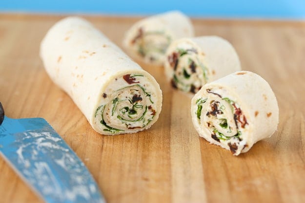 spinach sundried tomato roll up