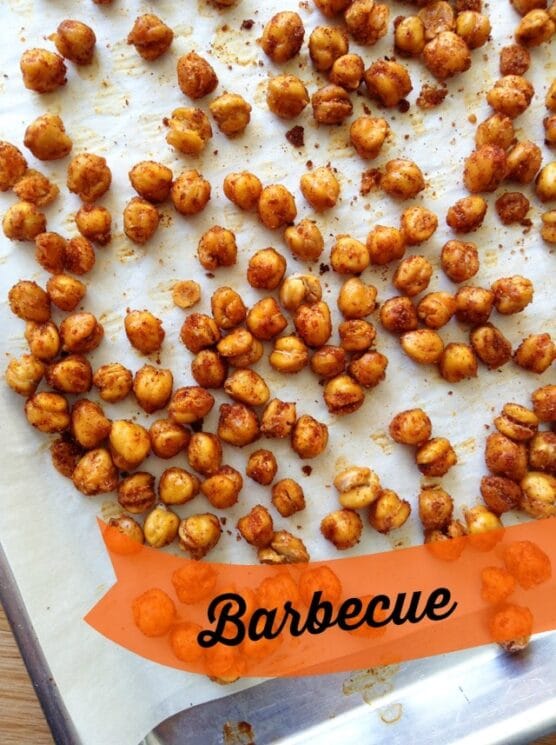 crunchy baked barbecue chickpeas