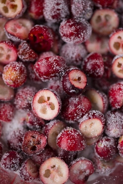 Sugared cranberries for baking