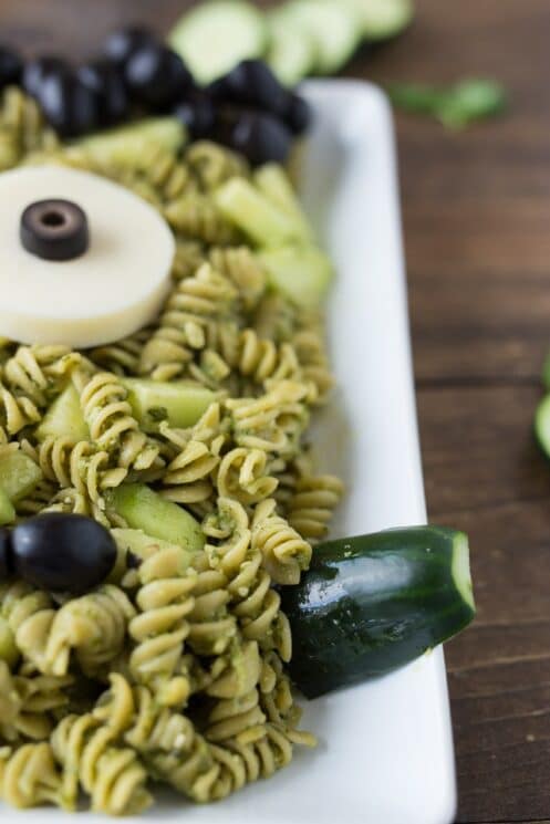 Cucumber Frankenstein Pasta