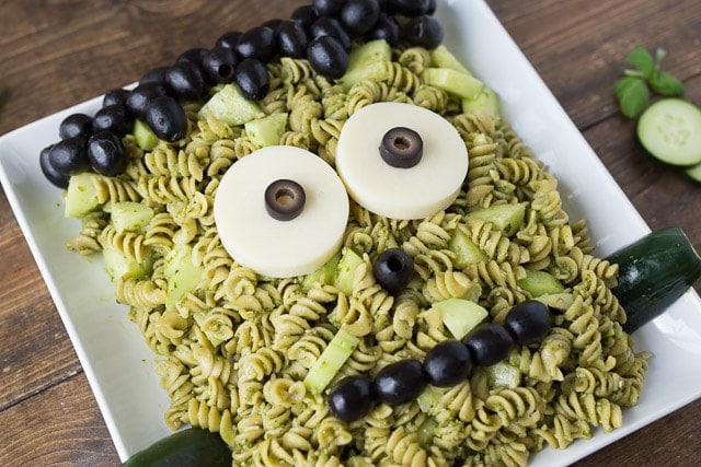 Halloween Frankenstein Pasta for kids