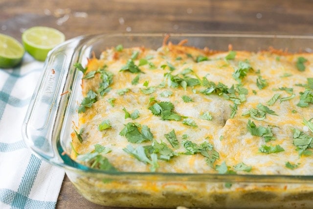 Easy Dinner Recipe Green Chili Chicken Enchiladas