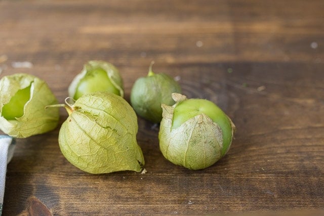 Making Green Chili Enchilada sauce with tomatillos