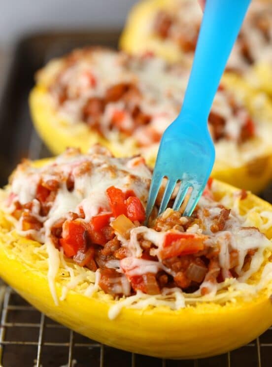 Italian Baked Spaghetti Squash for kids