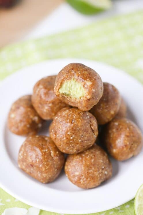 Key Lime Energy Bites made with avocado and banana