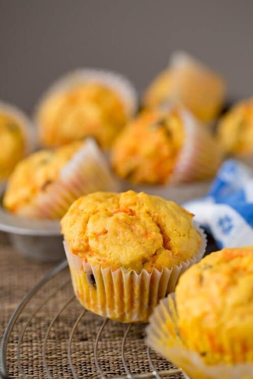 Healthy Orange Cranberry Muffins with Carrots