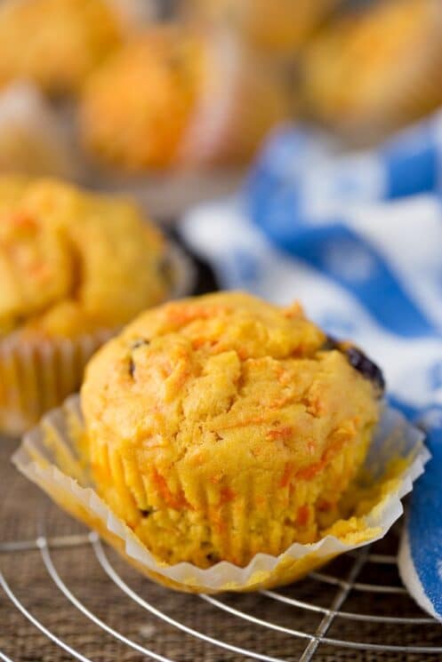 Baking Orange Cranberry Muffins with Carrots at home