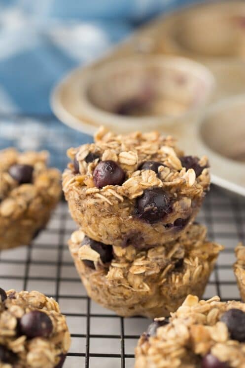 Super healthy Baked Blueberry Oatmeal Cups