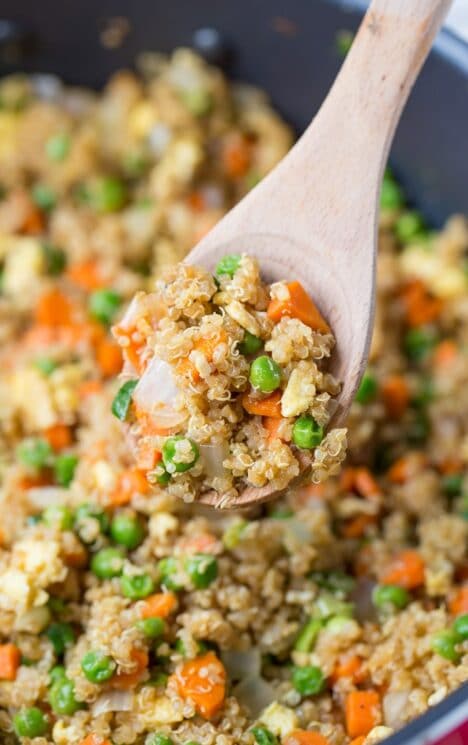 Ditch the fried rice, it's all about Fried Quinoa! Easy and fast to make but so much better for you!