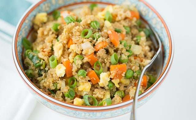 Ditch the fried rice, it's all about Fried Quinoa! Easy and fast to make but so much better for you!