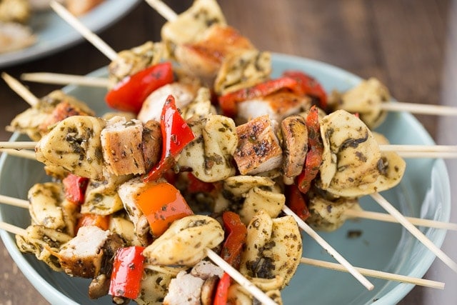 Chicken Pesto Kebabs