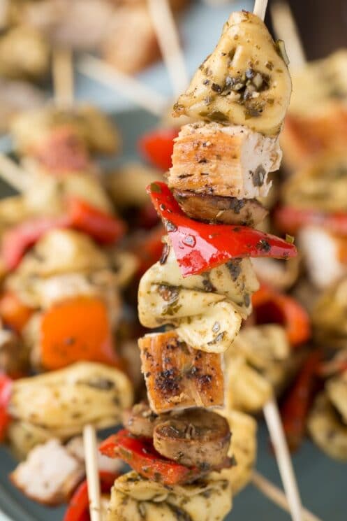 Chicken Pesto Kebabs to make with the kids