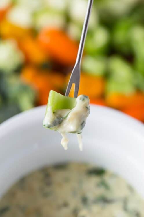 Healthy Spinach Artichoke Fondue