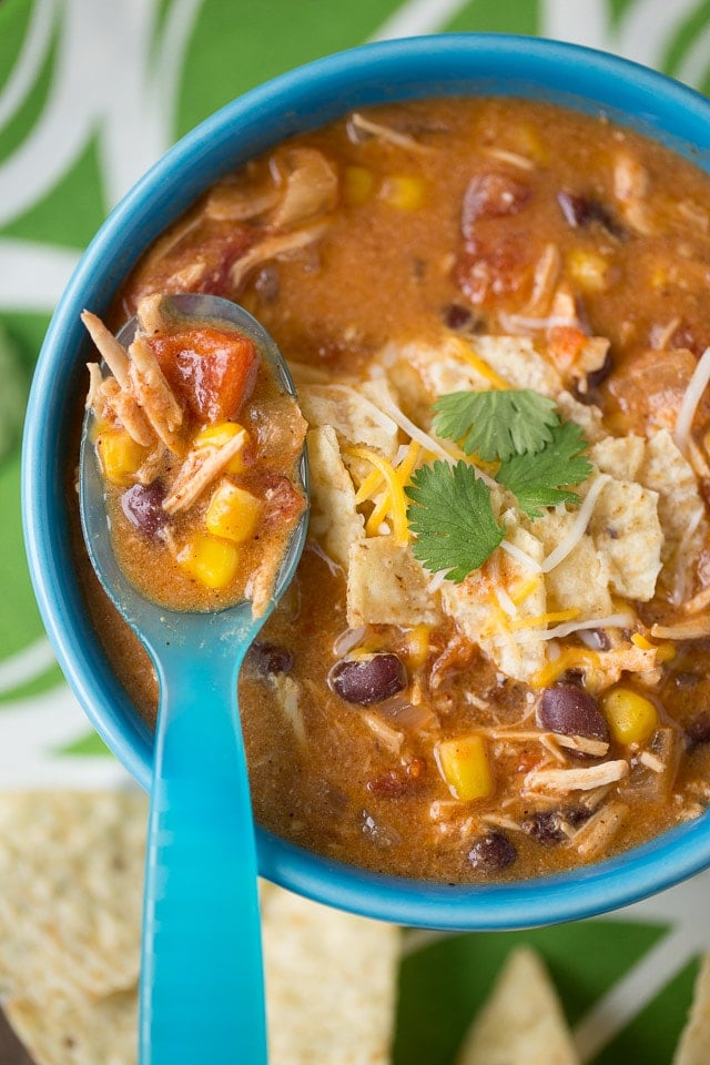 Creamy Chicken Enchilada Soup (Slow Cooker + Instant Pot ...