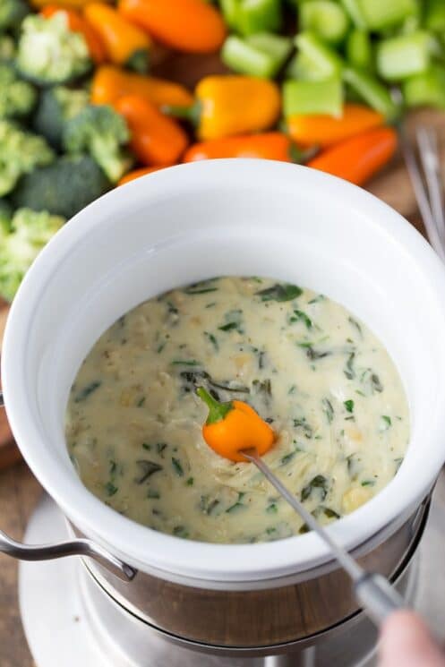 How to make Healthy Spinach Artichoke Fondue